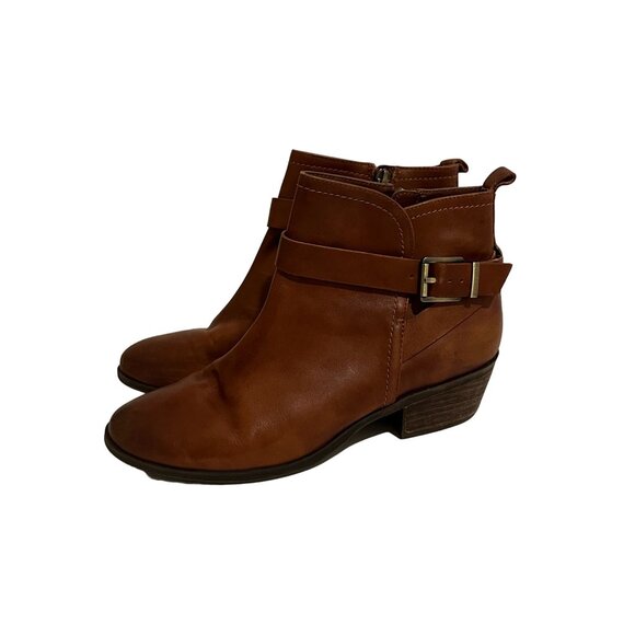 VINCE CAMUTO Tan Brown Ankle Booties Boots Size 9 - Picture 1 of 7